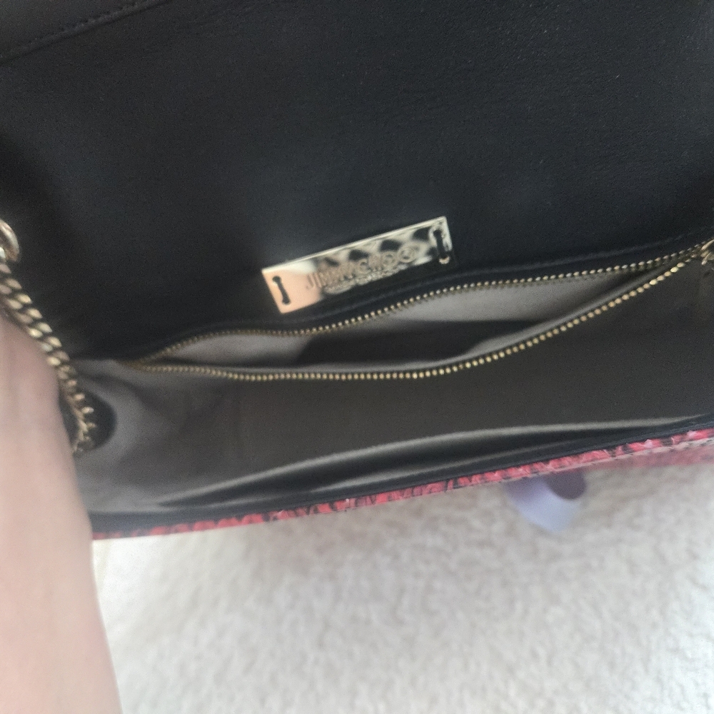 Jimmy Choo Snakeskin Shoulder Bag – Pink & Black EUC - Picture 15 of 17